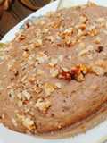 Eggless banana walnut tea cake