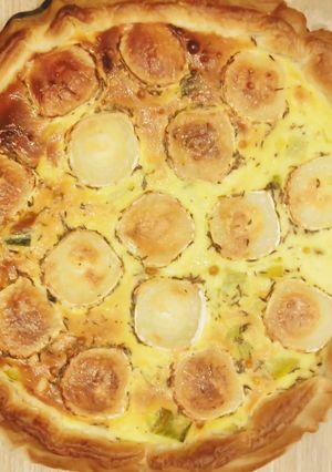 Une photo de Tarte aux poireaux et chèvre