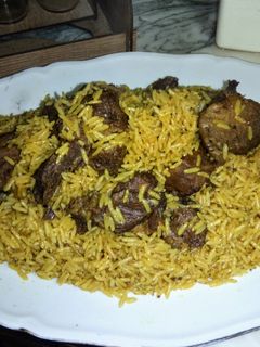 صورة لوصفة كبسه باللحمه