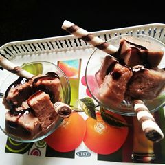 A picture of Banana chocolate ice cream.