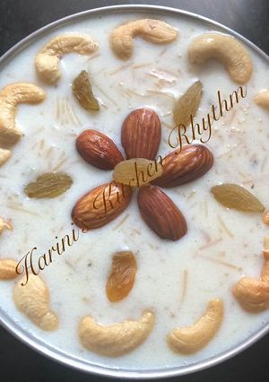 A picture of Seviyan kheer (sheer khoorma).