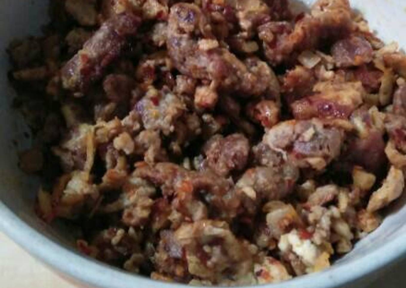 Cincang daging boncabe