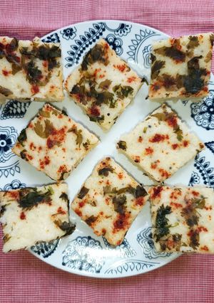 A picture of Suji Rice Dhokla.