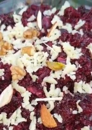 A picture of Chukander ka halwa/Beetroot dessert recipe.