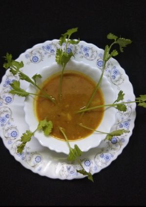 A picture of Kerala style sambhar.