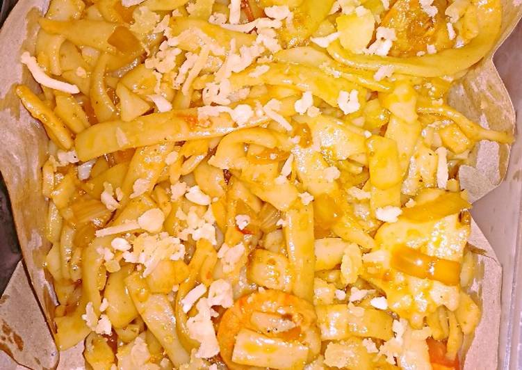 Resep Spaghetti Udang Saus Teriyaki yang Enak Banget