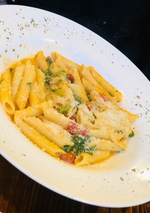 A picture of Penne Gorgonzola.