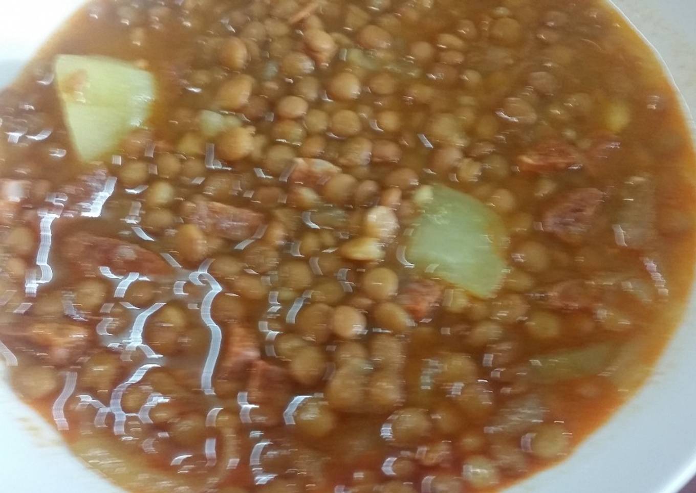 Lentejas Estofadas con Chorizo Picante