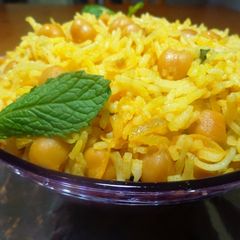 A picture of Kabuli Channa Biryani.