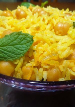 A picture of Kabuli Channa Biryani.
