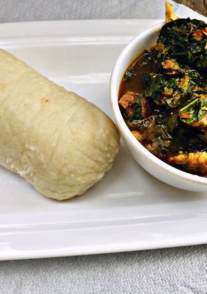 A picture of Oha soup.