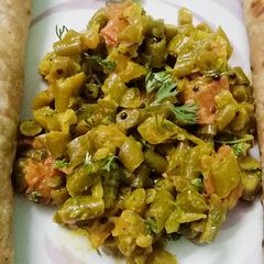 Green beans sabzi A picture of Green beans sabzi.