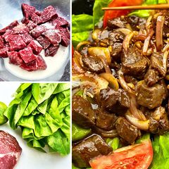 A picture of Cambodian Black Pepper Wagyu Beef (Lok Lak).