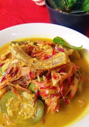 Foto resep Gulai unji terung ikan asin