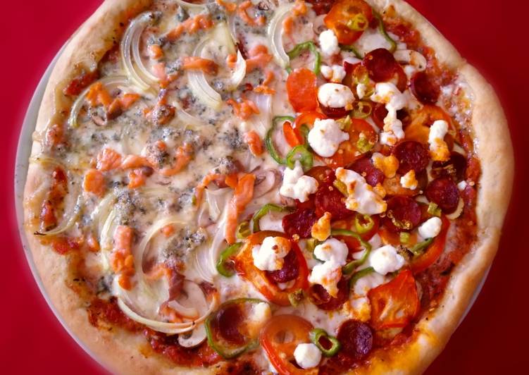 Pizza doble capricho Inferno🔥 (picante)🌶️🍕