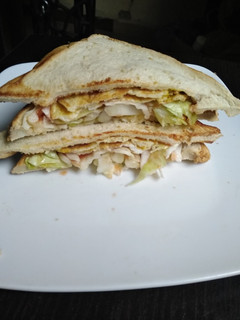 A picture of Easy breakfast sandwich.