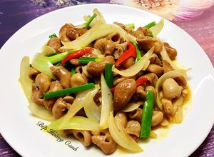 Hình của món Bao Tử Cá BaSa Xào Bơ.