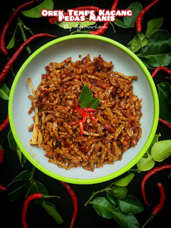 Foto resep Orek Kering Tempe Kacang Pedas Manis