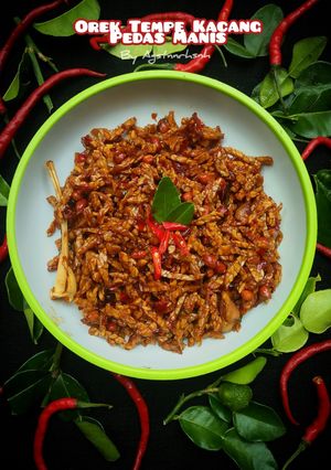 Foto resep Orek Kering Tempe Kacang Pedas Manis