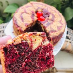 Red velvet marble cake A picture of Red velvet marble cake.