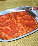 Lasaña con ricota, jamón, mozzarella y hongos