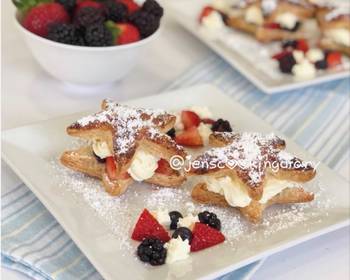 Easy Fast Cooking Star Berry Cream Puff Delicious