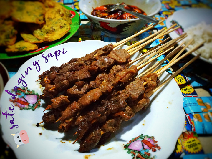 Standar Cara gampang memasak Sate Daging Sapi sajian Hari Raya  istimewa