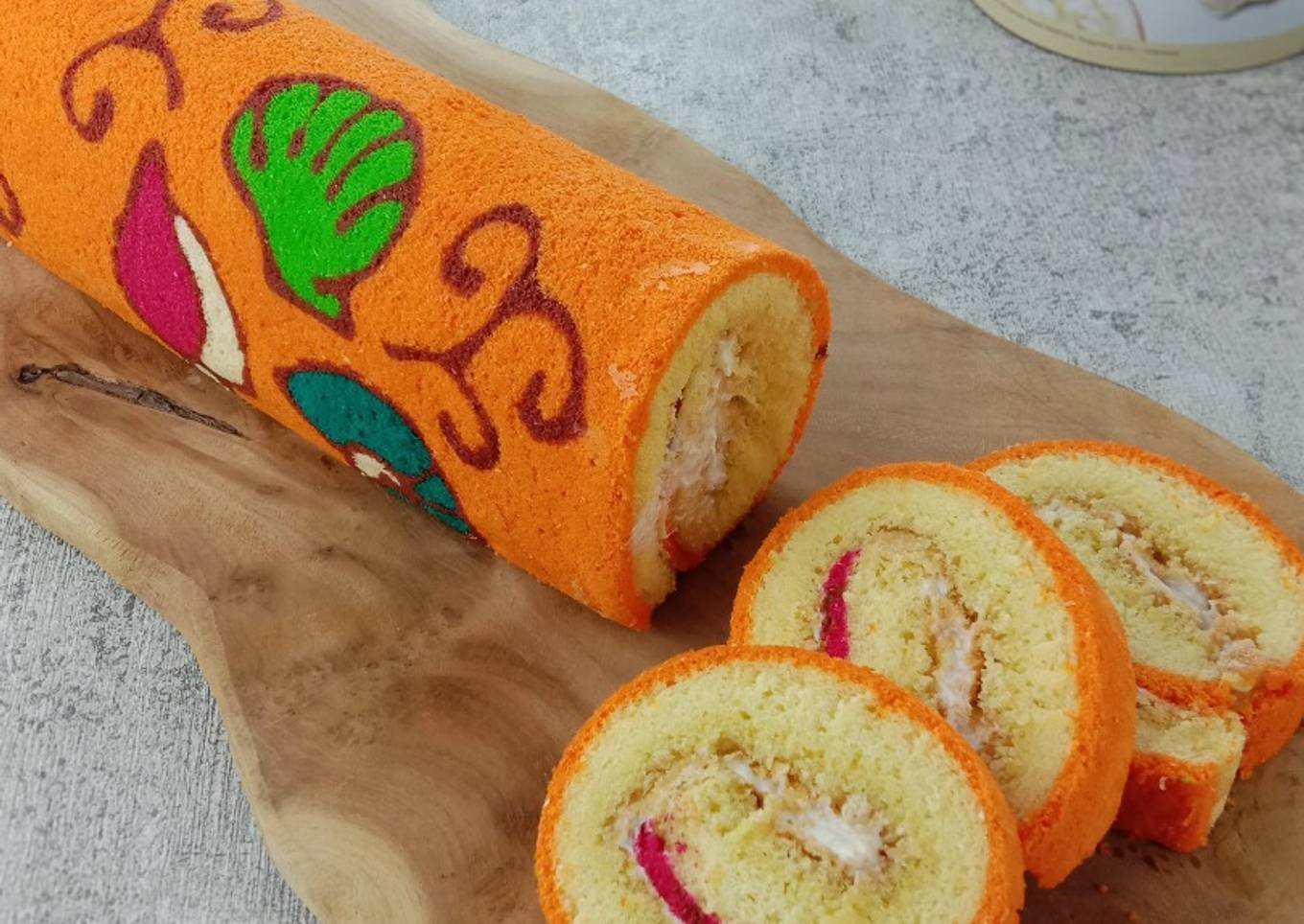 Batik Gonggong Roll Cake versi Oven