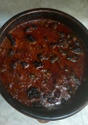 صورة لوصفة طاجن بامية باللحم 😋