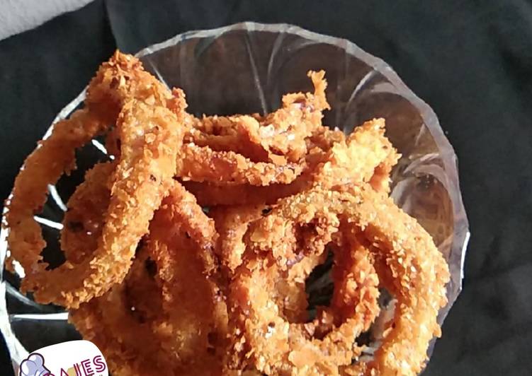 Recipe of Any-night-of-the-week Crunchy onion rings