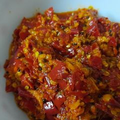 Red chilli pickle A picture of Red chilli pickle.