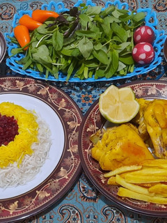 عکسی از دستور 🍀زرشک پلو با مرغ سرخ شده🍀