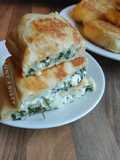 Homemade Gözleme with Spinach and Feta