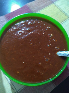 Una foto de Salsa roja