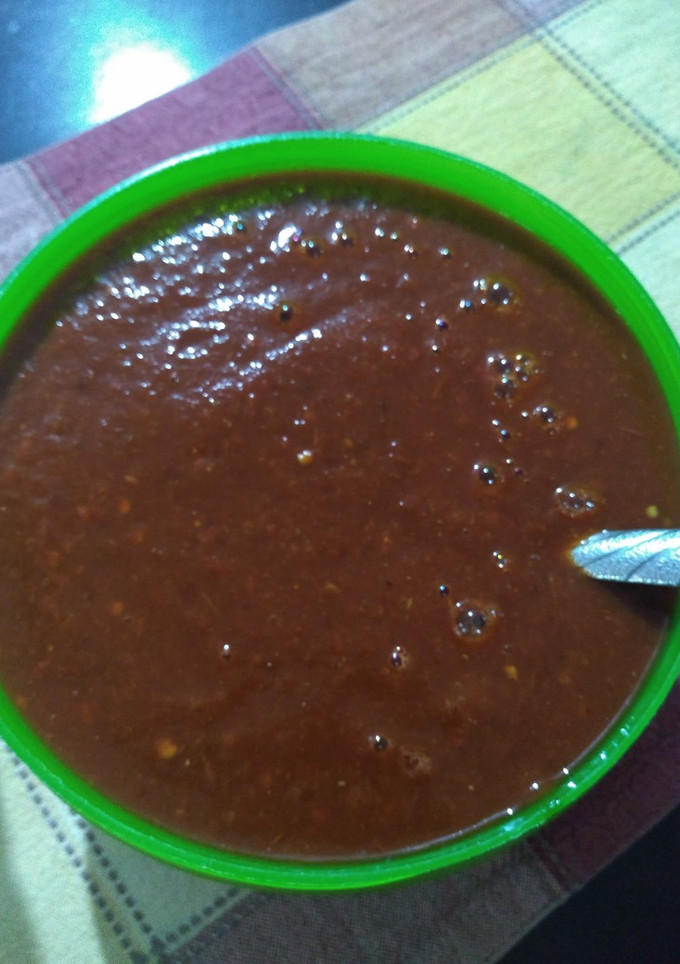 Una foto de Salsa roja