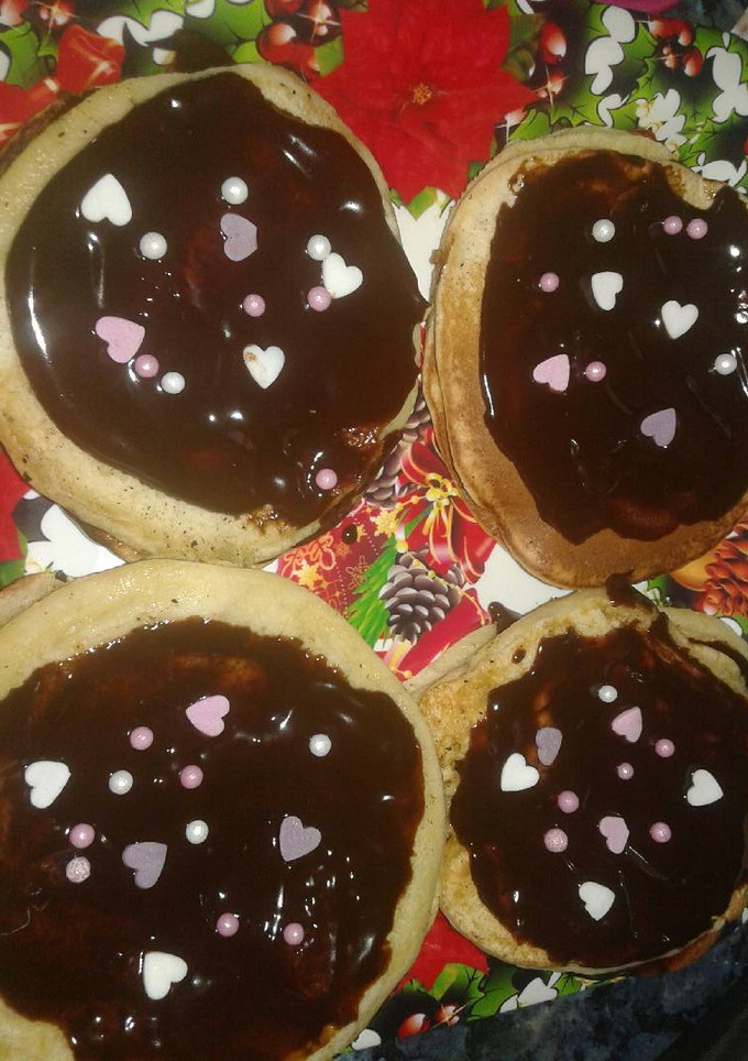 Una foto de Tortitas con chocolate