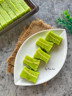 Foto resep Brownies Kukus Pandan Keju