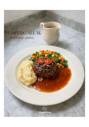 Foto resep Japanese Hamburg Steak with BBQ Sauce