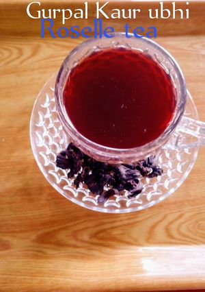 A picture of Healthy hot Roselle tea (Herbal tea)🌹☕.