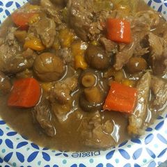 A picture of Peaches, Pork Roast with Brandy.