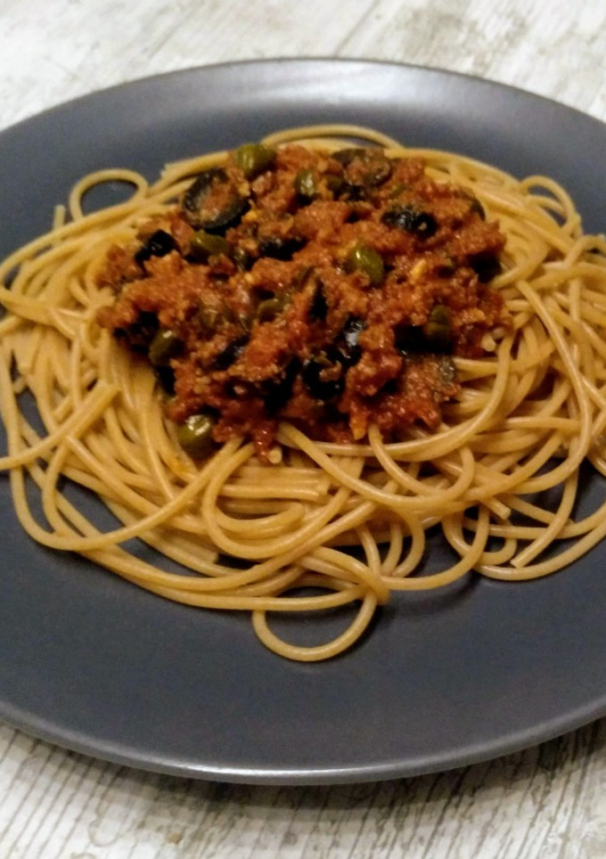 Una foto de Spaghetti alla puttanesca