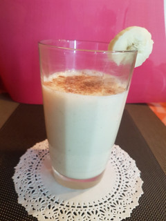 Una foto de Batido de plátano y yogur