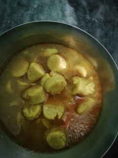 A picture of Besan ke gatte ki sabji.