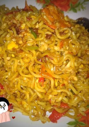 Foto resep Mie goreng gila (indomie goreng)