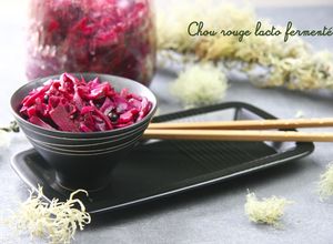 Une photo de Chou rouge lacto-fermenté façon kimchi