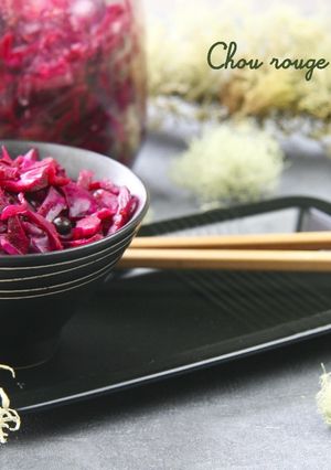 Une photo de Chou rouge lacto-fermenté façon kimchi
