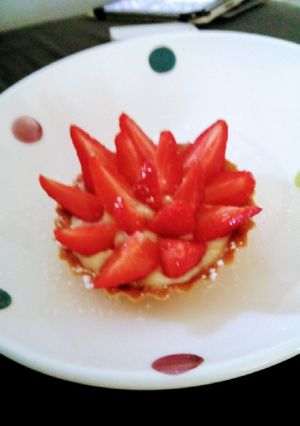 Une photo de Tarte fraises lavande