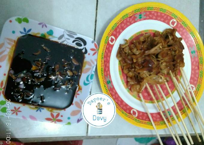 Resep Sate Jamur Bumbu Kecap Anti Gagal
