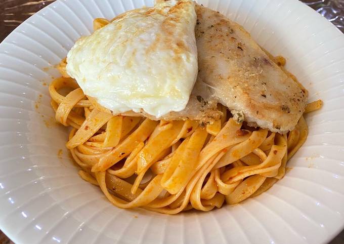 Simple Spicy Fettuccini ala Vileen