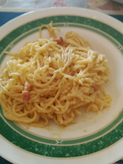 Una foto de Spaghettis a la carbonara